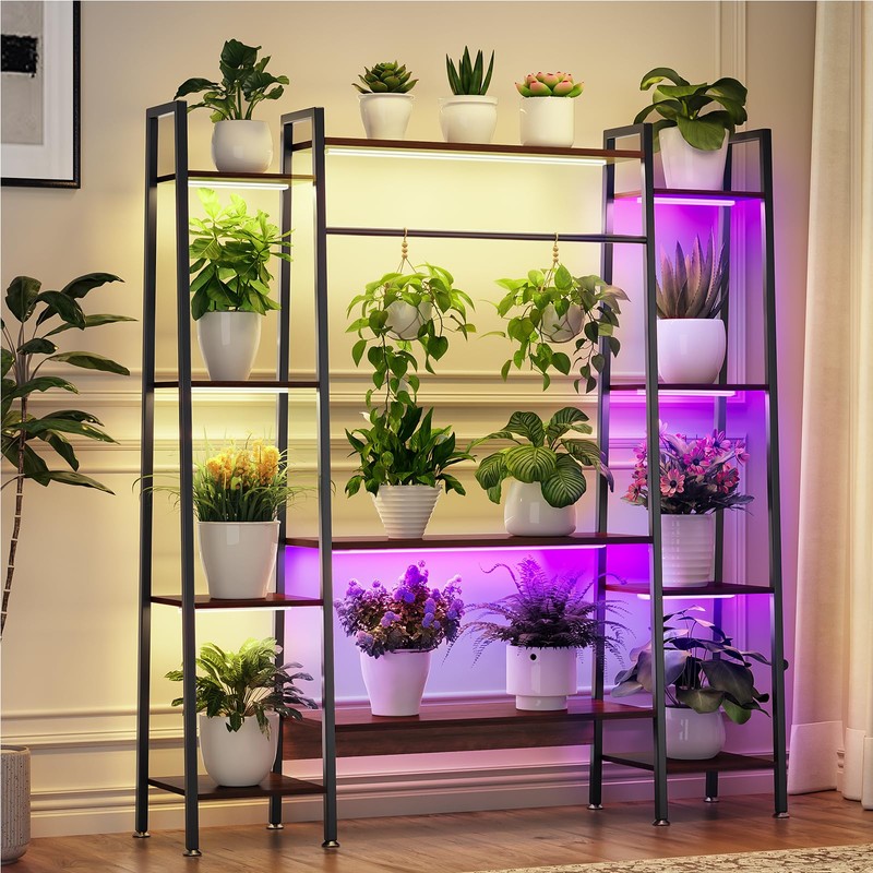 OTDMEL 55" Large Plant Stand Indoor with 8 LED Grow
