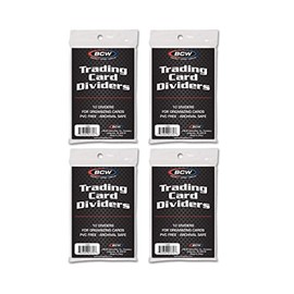 BCW Trading Card Dividers - 40 ct | Archival Quality, Write-on Index Tabs | Fits 3200-Full Lid, 5000-Full Lid, Monster, and Super Monster Boxes | Card Collection Organizer Dividers