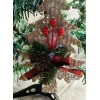 Christmas House Cardboard Christmas Tree Ornament W/Berries-NEW-