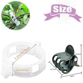 Norhogo Pack of 200 Plant Clips, Plant Clips, Tomato Clips, Plastic Tomato Clips, for Climbing Plants, Climbing Plants, Tomato Hooks, Trellis Aid Tomatoes Cucumbers Trellis Clips for Plants