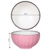 AWHOME Ceramic Bowl Blue 4.5in Set of 4 (Pink, 4.5in)