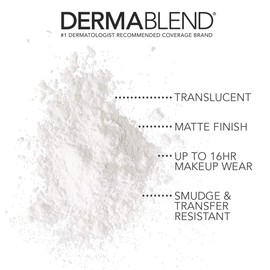 Dermablend Loose Setting Powder, Translucent Face Powder Makeup & Finishing Powder, Mattifying Finish and Shine Control , Travel Size .18oz.