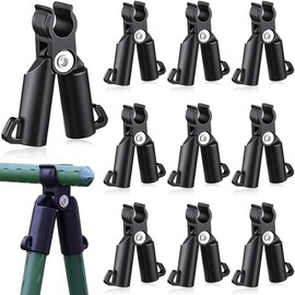 10 Piece Set of 10 Strut Joints, Gardening Post Clips, Supports 0.4 inch (11 mm) Gardening Pole Cross Connector, A Type Clip Connector, 70 Degree Adjustable, Plant Support, Easy Removal, Reusable,