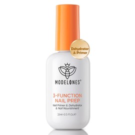 modelones Nail Dehydrator and Primer Base Coat, 3-in-One HEMA-Free Nourishing Prep for Acrylic & Gel Nails, Supports Growth