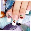 Minkissy 32pcs Nail Art Charms Rhinestones Cherry Decor Charms for
