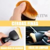 MHUITW 4pzs Brochas Para Detallado Automotriz Interior Microfibra