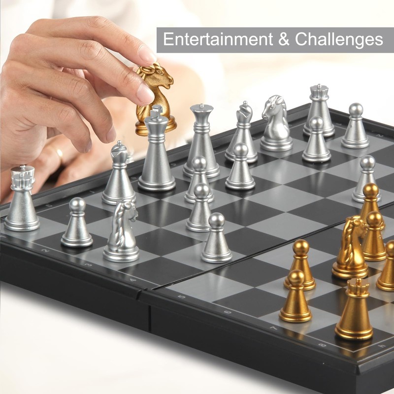 Super Winner 10 Inch Magnetic Mini Chess Set - Lightweight,