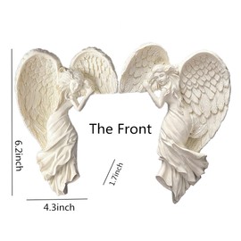 Rirsoasy Angel Door Frame Decor Statue, Angel Wing Sculpture,Vintage Angel Art Crafts Statue,Angel Figurines for Home Living Room,Bedroom,Office (Left&Right)