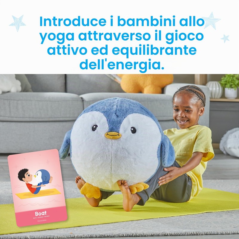 Learning Resources Yoga Ball Buddy con BubblePlush Pinguino, Palla Yoga