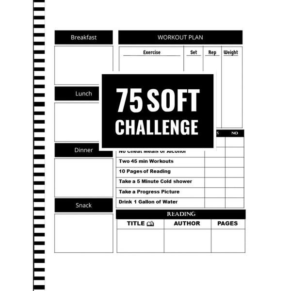 75 Soft Challenge Planner for Women: Your Daily Guide to