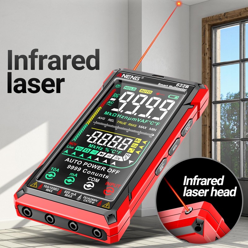 ANENG Digital Multimeter Tester TRMS 9999Counts Smart Auto-Ranging Anti-Burning Ohm