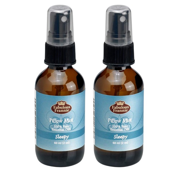 Fabulous Frannie Sleep Essential Oil Pillow or Room Mist A Perfect Blend of Lavender, Vetiver, Marjoram and Chamomile Pure Essential Oils 2oz Each 2pk