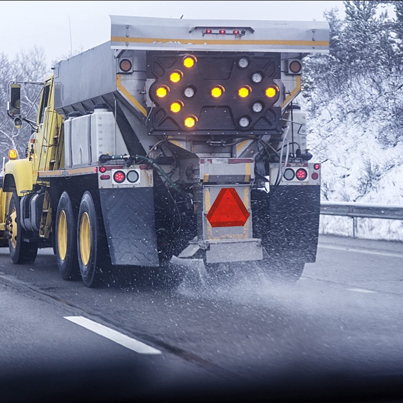 2 Pack Slow Moving Vehicle Sign Safety Triangle Road Sign
