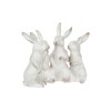 Creative Co-op EC0147 Whitewashed Polyresin Bunny Rabbit Quartet Figures and