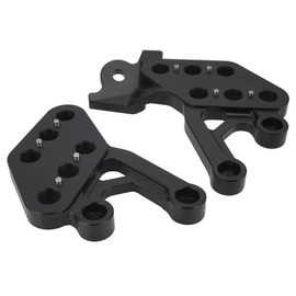 JFG RACING Foot Pegs Bracket Kit for Surron Light Bee,CNC Adjustable Foot Rest Pedal Brackets and Peg Support Brace for Electric Dirt Bike Sur Ron Light Bee S/Sur Ron Light Bee X/L1E/X160/X260-Black