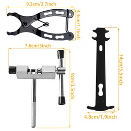 NEUSID Bike Chain Tool Set, Universal Bicycle Chains Repair Tools for 6/7/8/9/10 Speed Chain Link Pliers + Chain Breaker Splitter + Chain Wear Indicator Suit for Road Mountain Sports Bike