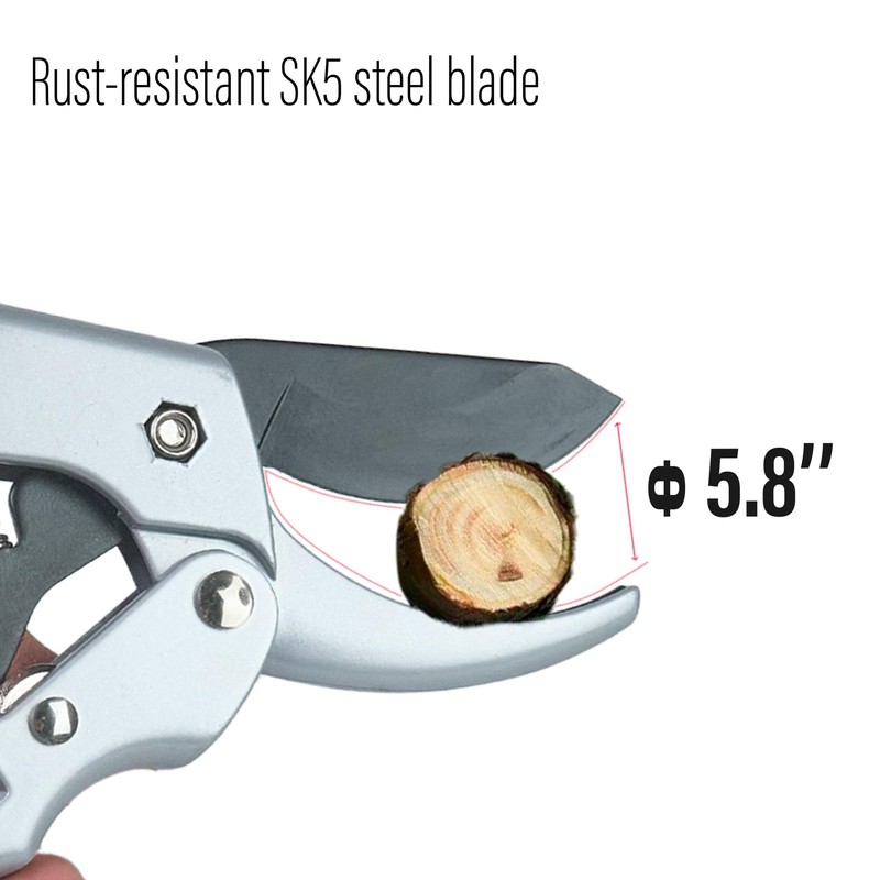 SK5 Ratchet Pruning Shears for Weak Hands Heavy Duty Garden