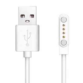 Lamshaw Compatible with H2O Audio Bone Conduction Charger, Magnetic Replacement Charging Compatible for H2O Audio TRI 2, TRI 2 Pro, Snow PRO Bone Conduction (White, 7.62mm 4 pins Charger)