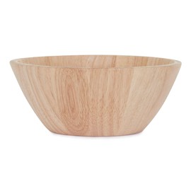 APOLLO T6605 Rubberwood Salad/Fruit Bowl, Natural Wood, 25.1x10.5x25.1