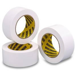 Benchmark 3 Pack of Duct Tape (2 in x 90 ft/Roll) - Total of 270 Feet (90 Yards) - Heavy Duty - White Color - Tear by Hand Design - No Residue - Strong Yet Flexible - Great for Repairs of All Kinds
