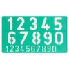 Linex Script Stencil 4 Pieces Upper/Lowercase Letters Numbers + Symbols