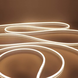 EXTRASTAR 5M LED Strip 12V Flexible Neon Light Warm White Waterproof IP65 120LEDs/m for Indoor/Outdoor Decoration (Not Included)