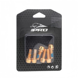 YYunying Bicycle Disc Brake Stem Screws 6 Pieces M6 x 18 mm Stem Screws Stainless Steel Bicycle Disc Brake Stem Screws for BMX MTB Road Bike Gold