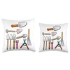 Gardening Hand Tools Throw Pillow