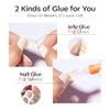 modelones Kit de uñas postizas semitransparentes ovaladas cortas en rojo