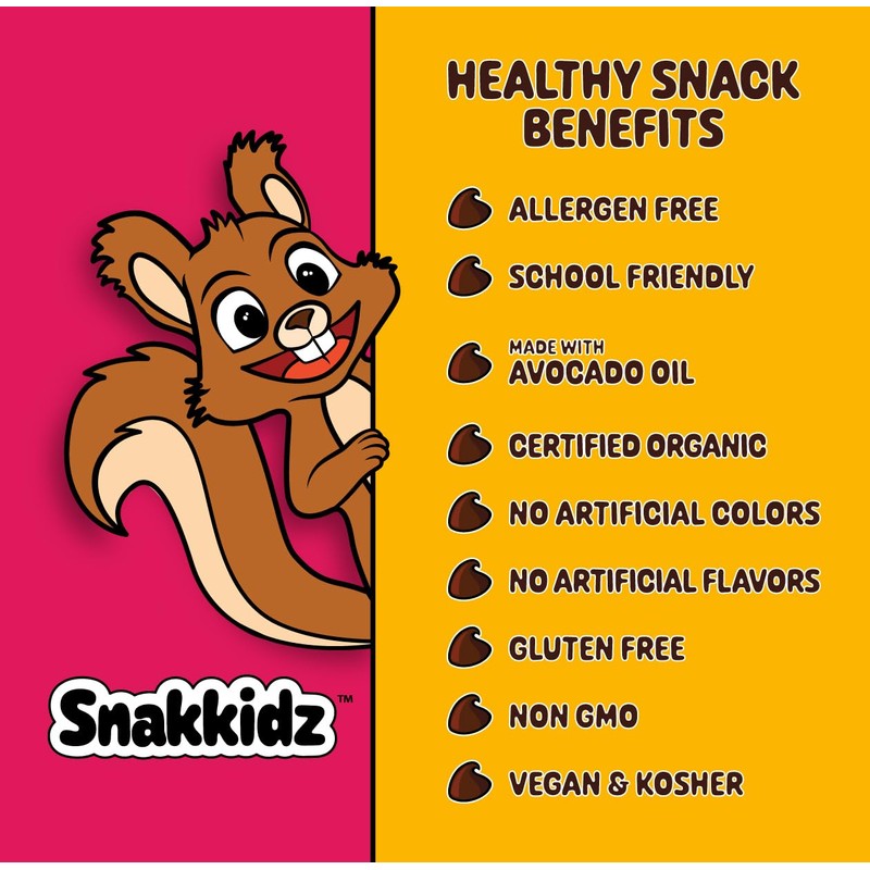 Snakkidz Organic Chewy Granola Bar, 15 Count (0.85oz Each), Nut