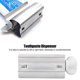 Aqur2020 Exprimidor de Pasta de Dientes, exprimidor de Pasta de Dientes pequeño de Acero Inoxidable, Rodillos dispensadores, Herramienta exprimidora para Limpiador Facial