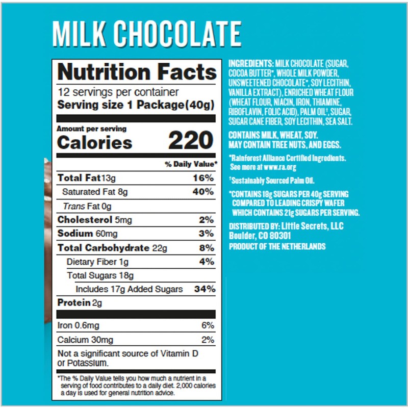 Little Secrets | Milk Chocolate Crispy Wafers | Made in