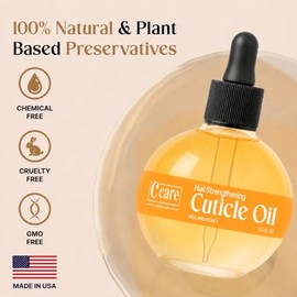 C CARE yeeyzz Milk And Honey Cuticle Oil - Extra Large 2.5 oz bottle - Moisturizes and Strengthens Nails and Cuticles - Dropper & Brush included