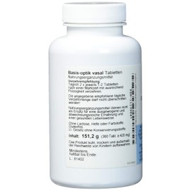 Basis-optik vasal tablets, 360 tablets (151.2 g)
