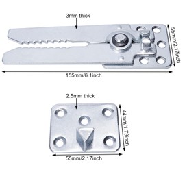 Li-TianFeng 2 Pack Sectional Couch Connectors Metal Couch Clips Sofa Connector Interlocking Furniture Connector with Screws
