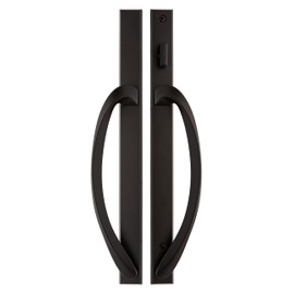 Rockwell Security Laguna Contemporary Privacy Sliding Patio Door Handleset in Tuscan Bronze Finish