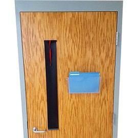 Blackout EZ - Total Classroom Door Lockdown Blinds for Indoor Windows & Doors - Safety Curtain for Classroom Door. Instantly Covers Classroom Windows for Emergencies and Drills (10"x 42") Black