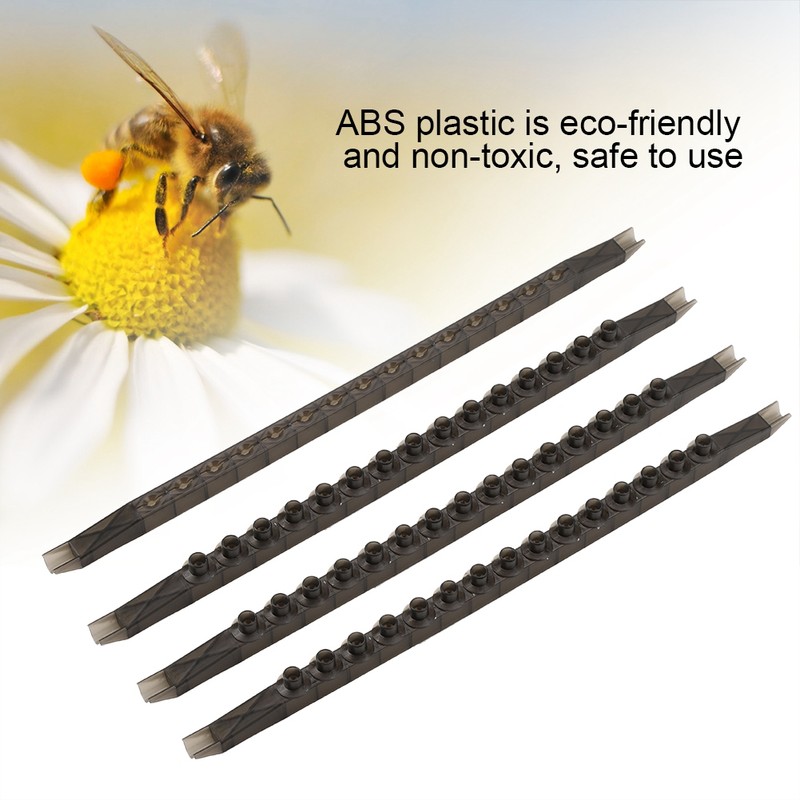 4Pcs Bee Cell Bars Strips with 50Pcs Cell Cups Beekeeping