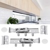 Pack of 2 Concealed Kitchen Cabinet Hangers, Universal Wall Mount