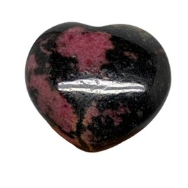 WatanGems 0.65 lbs, 2.6"x2.7"x1.5" Natural Rhodonite Heart Shape Healing Crystal, Reiki Energy, Untreated Rhodonite Heart Polished from Madagascar, B37200