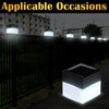 Tujoe 25 Pack Solar Fence Post Cap Lights 2In x