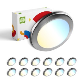 ASD LED Disk Lights 4 Inch | 2700K/3000K/3500K/4000K/5000K, 10W 685LM | Low Profile Dimmable Flush Mount Ceiling Light, Surface Mount Fixture for Kitchen, Bedroom, Bathroom | UL Energy Star - 12 Pack