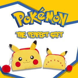 Pokemon Toiletry Bag Pikachu Plush Make Up Bag Cosmetic Toiletries Bag Pencil Case