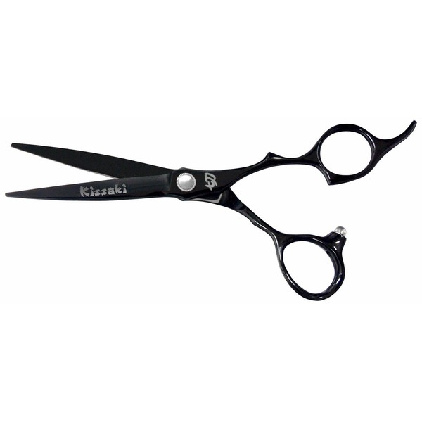 Kissaki Hair Scissors Moroha 6.25 inches Black Titanium Hair Cutting Shears Barber Scissors