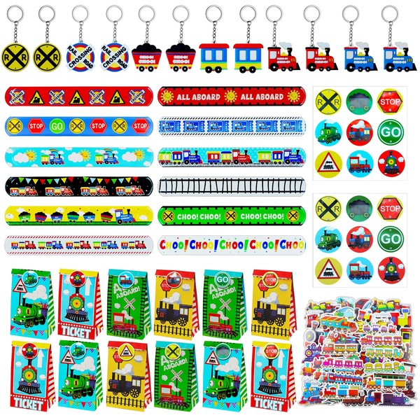 Hmfmdy Train Children's Birthday Party Bags, Pack of 86 Train