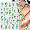 SILPECWEE 3D Nail Art Stickers Gold Marble Spots Wave Design