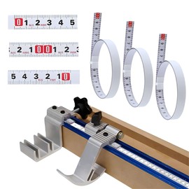 TIKAM 3 Piezas Cintas Métricas, Cinta Métrica Autoadhesiva de Acero al Carbono, Lectura Izquierda y Derecha, para Banco de Trabajo, Mesa de Dibujo y Mejoras del Hogar, Plant