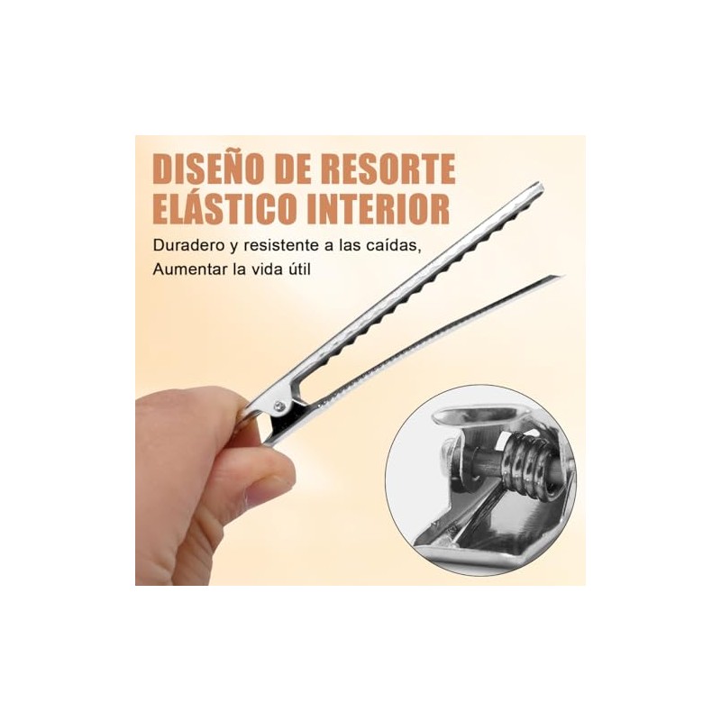 Kit 200 Pzs Pinzas de Cocodrilo para Cabello, Pinzas para