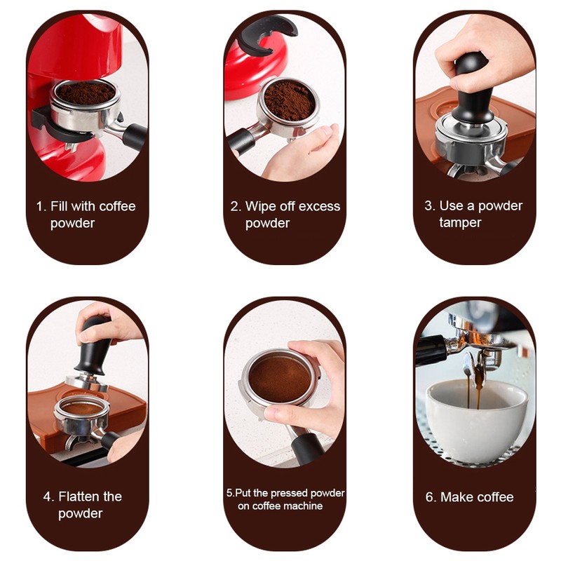 Stainless Steel Coffee Tamper Tool Elastic Powder Press with Spring