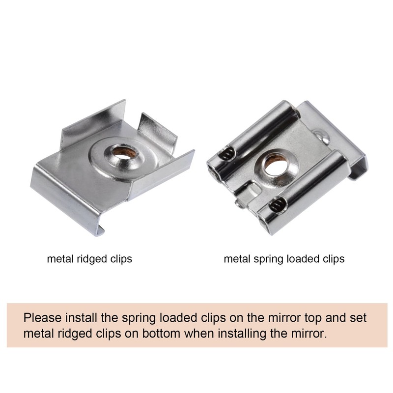 Shappy 2 Sets (8 Pieces) Mirror Hanger Clips Set -